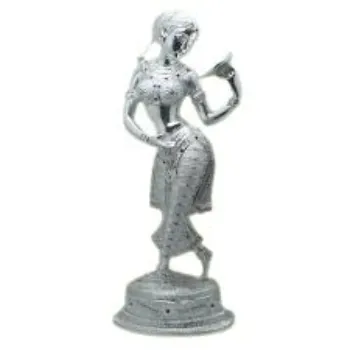 White Metal Lady Statue 